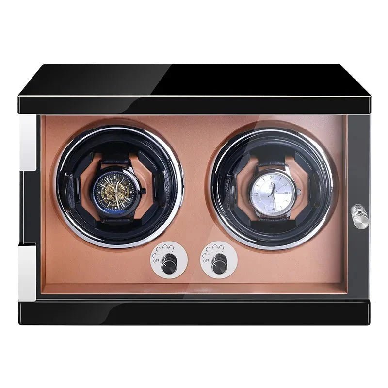 WATCHMATIC Bruno Brown Luxury Watch Winder - 9 Slots 14:200006151Black Brown-9;5:201452367Vertical type D - WatchMatic