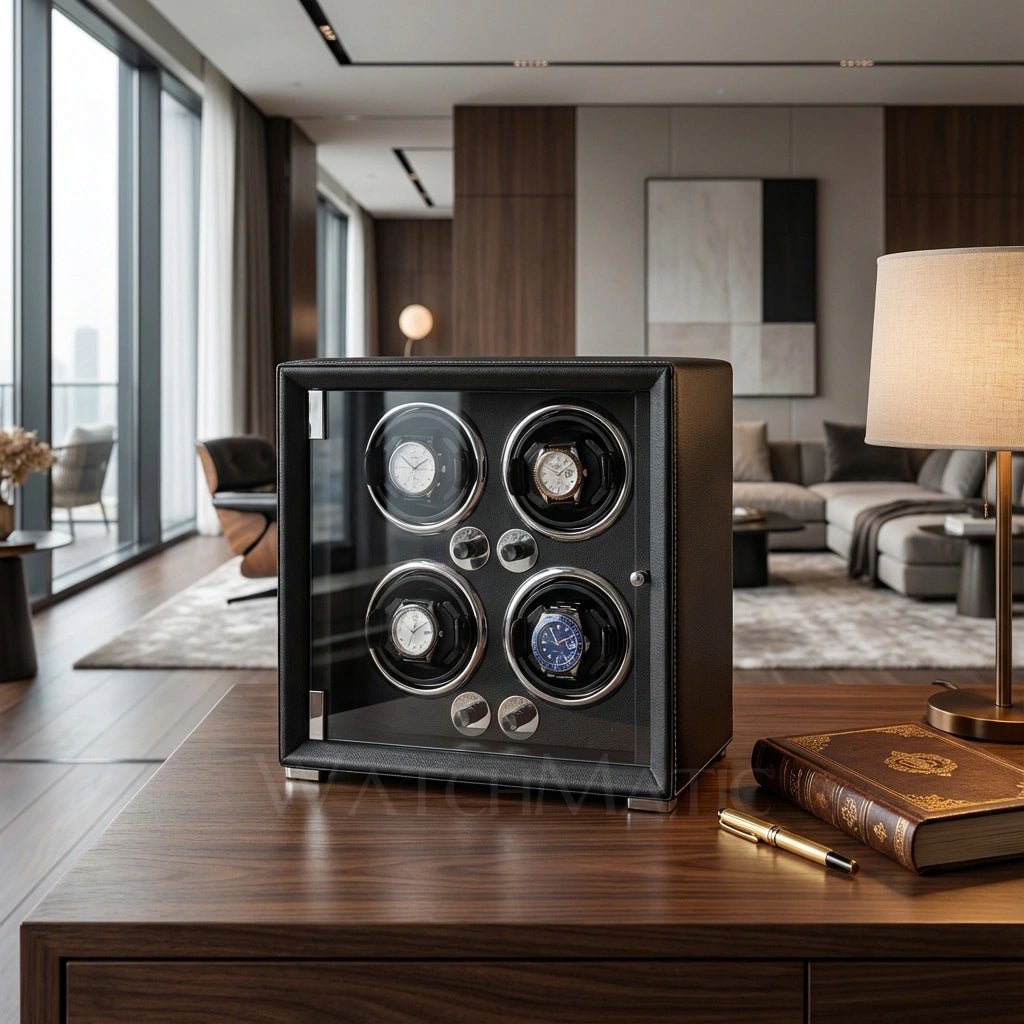 WatchMatic Lustro Quad Watch Winder black 4slots - WatchMatic